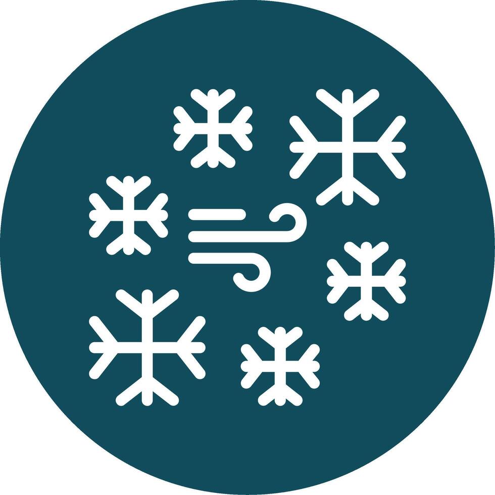 Ice Line Circle Icon vector