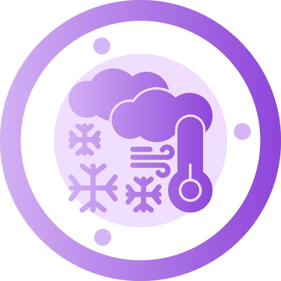 Frost Glyph Gradient Icon vector