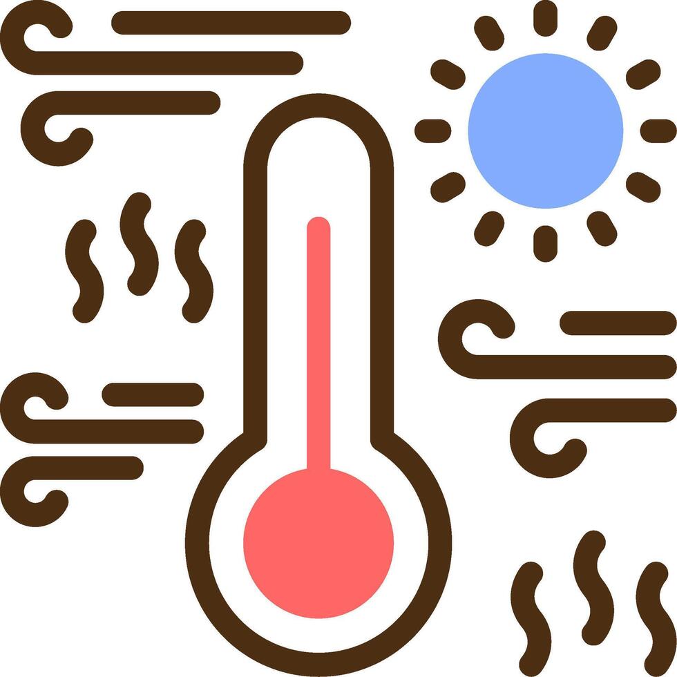 Warm Color Filled Icon vector