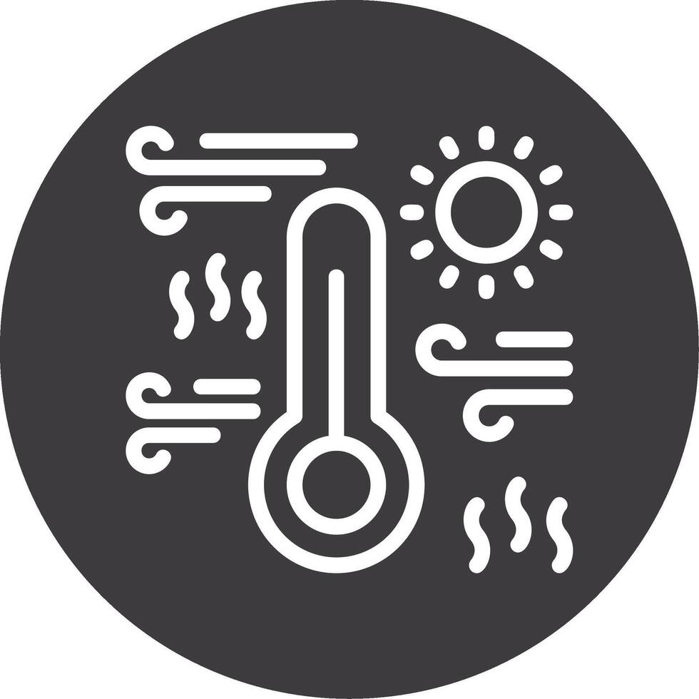 Warm Outline Circle Icon vector