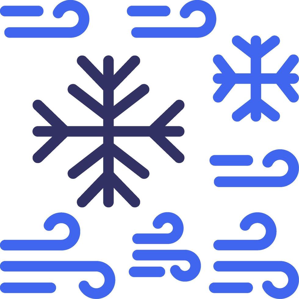 Cold Solid Two Color Icon vector