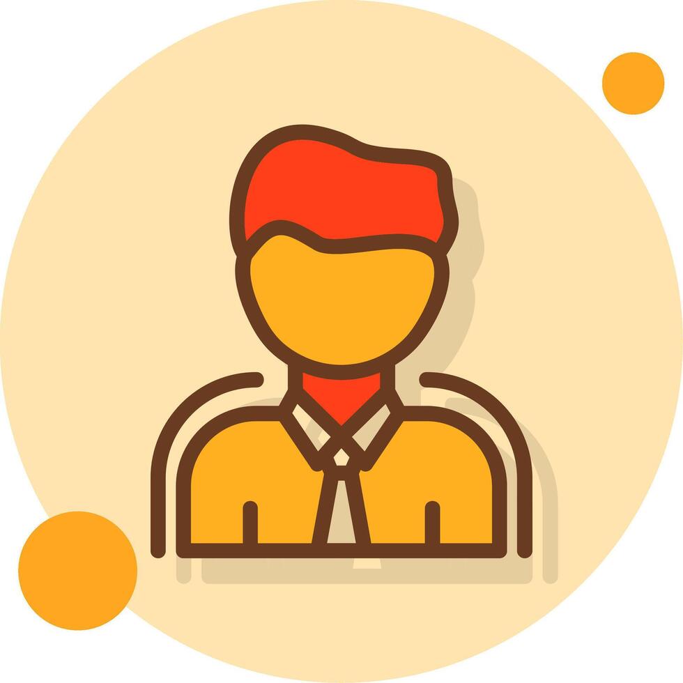 Employee Filled Shadow Circle Icon vector