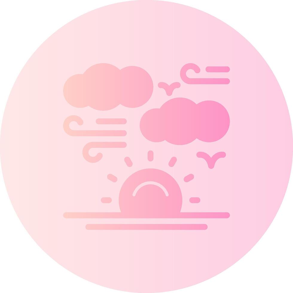 Sunrise Gradient Circle Icon vector