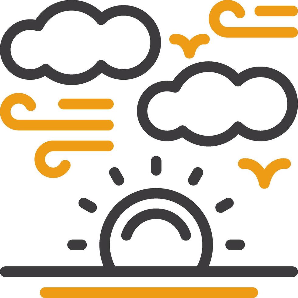 Sunrise Line Two Color Icon vector