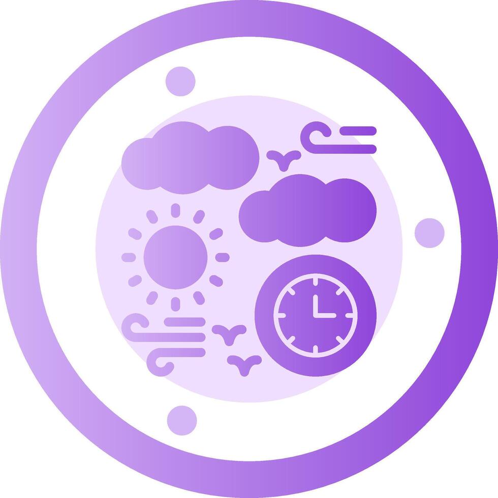 Daytime Glyph Gradient Icon vector