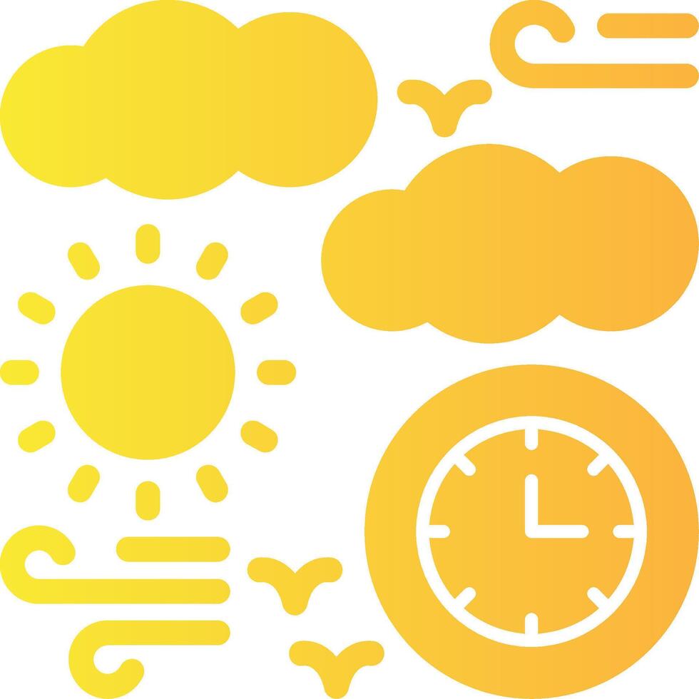 Daytime Solid Multi Gradient Icon vector
