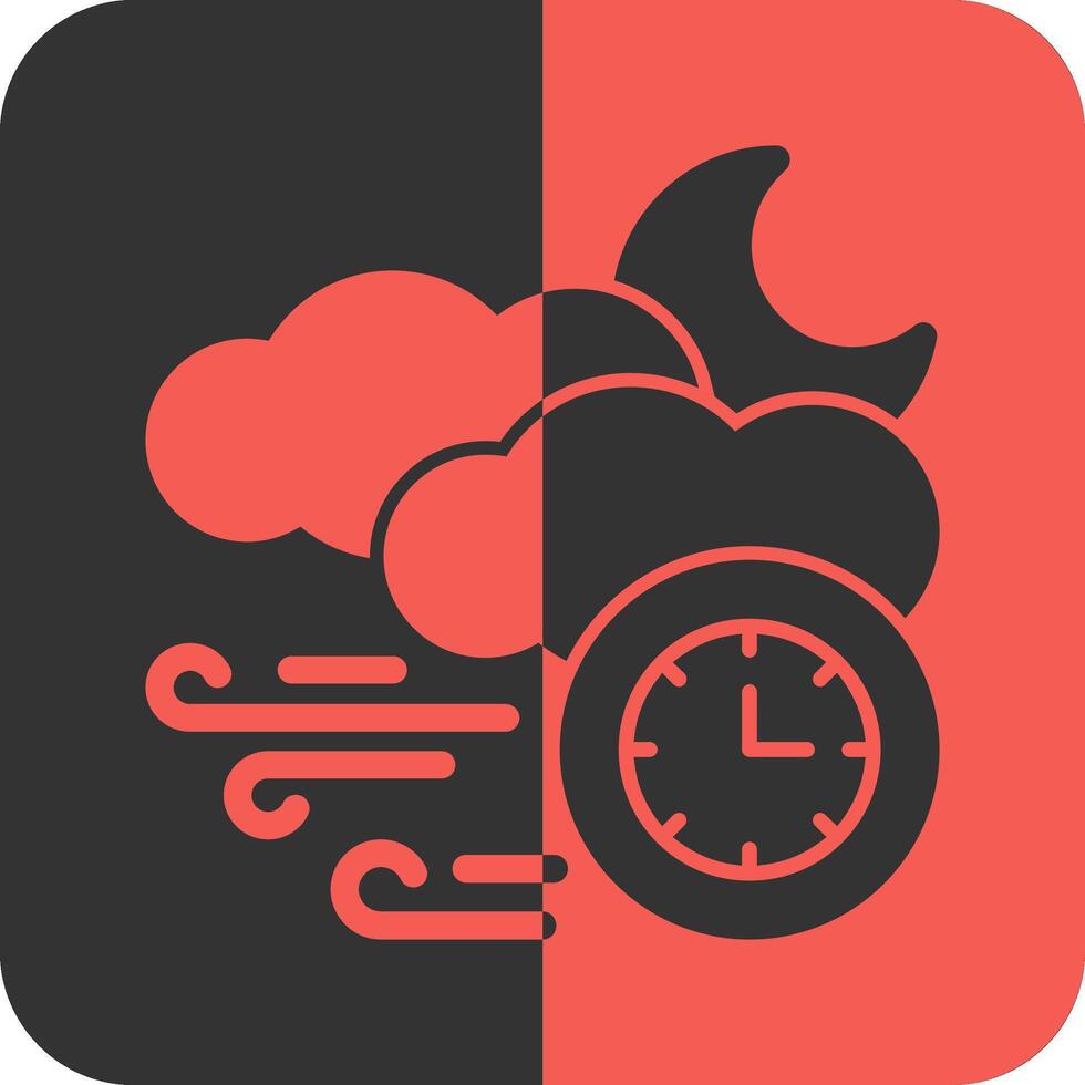 Nighttime Red Inverse Icon vector