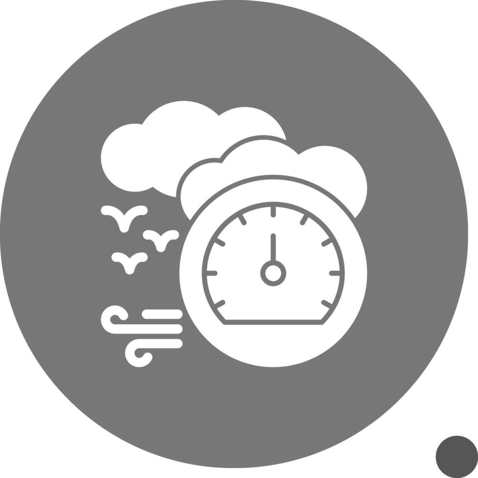 Barometer Glyph Shadow Icon vector