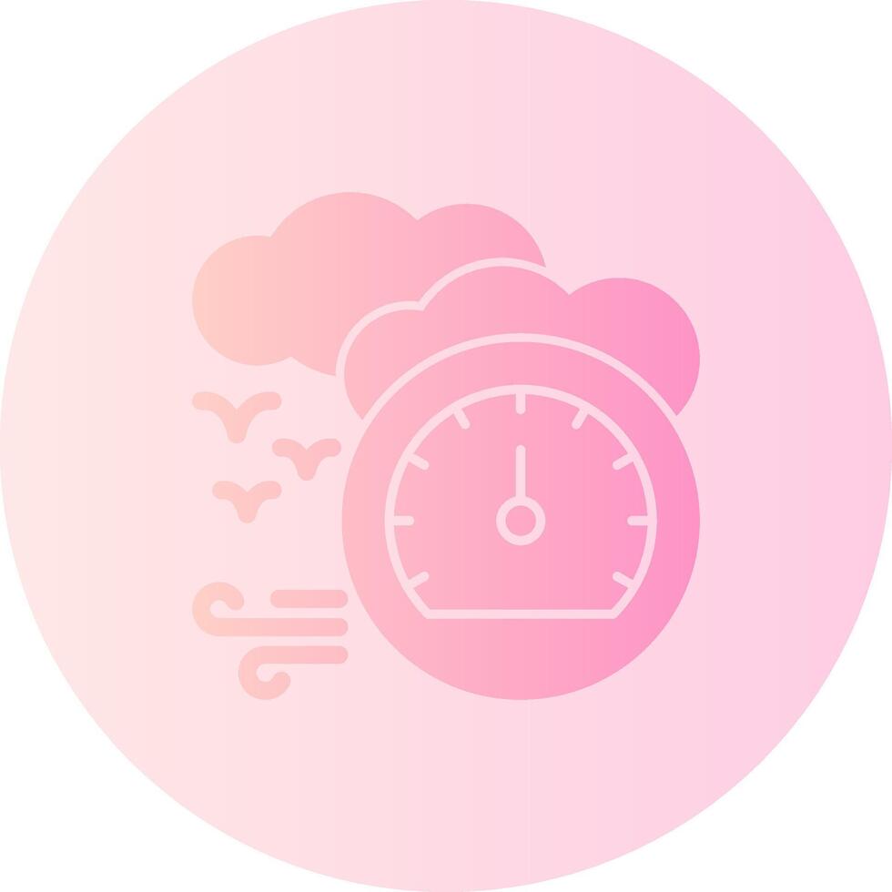 Barometer Gradient Circle Icon vector