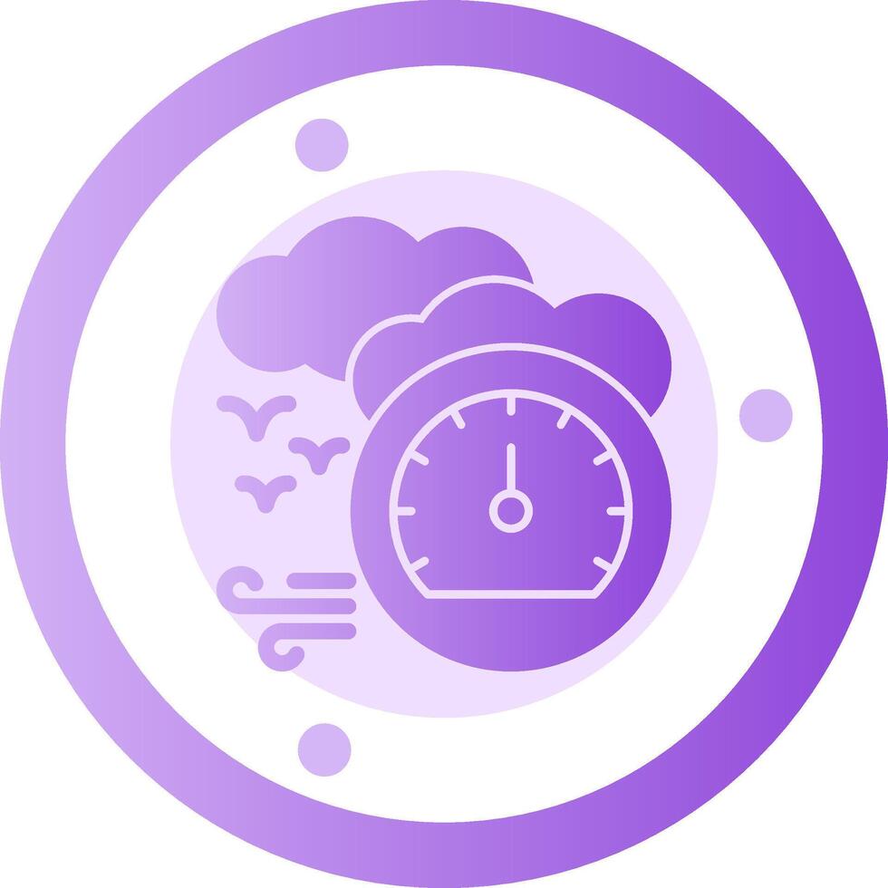 Barometer Glyph Gradient Icon vector