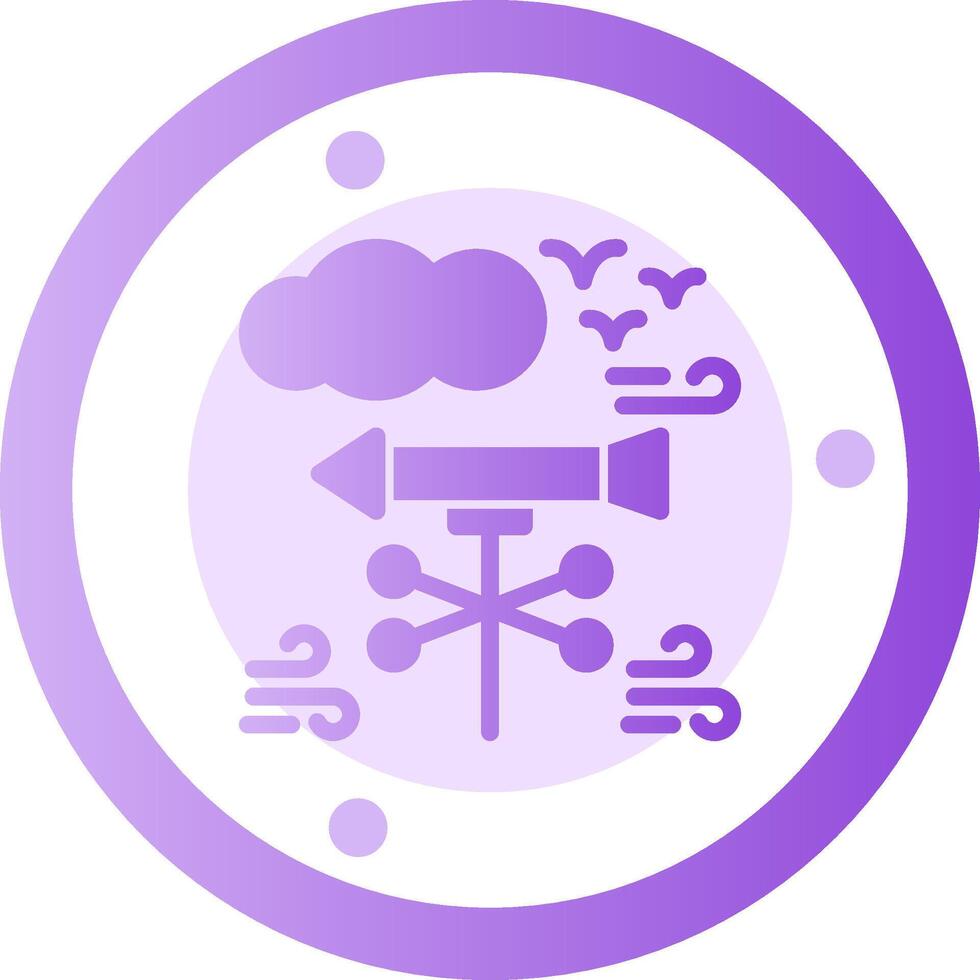 Weather vane Glyph Gradient Icon vector