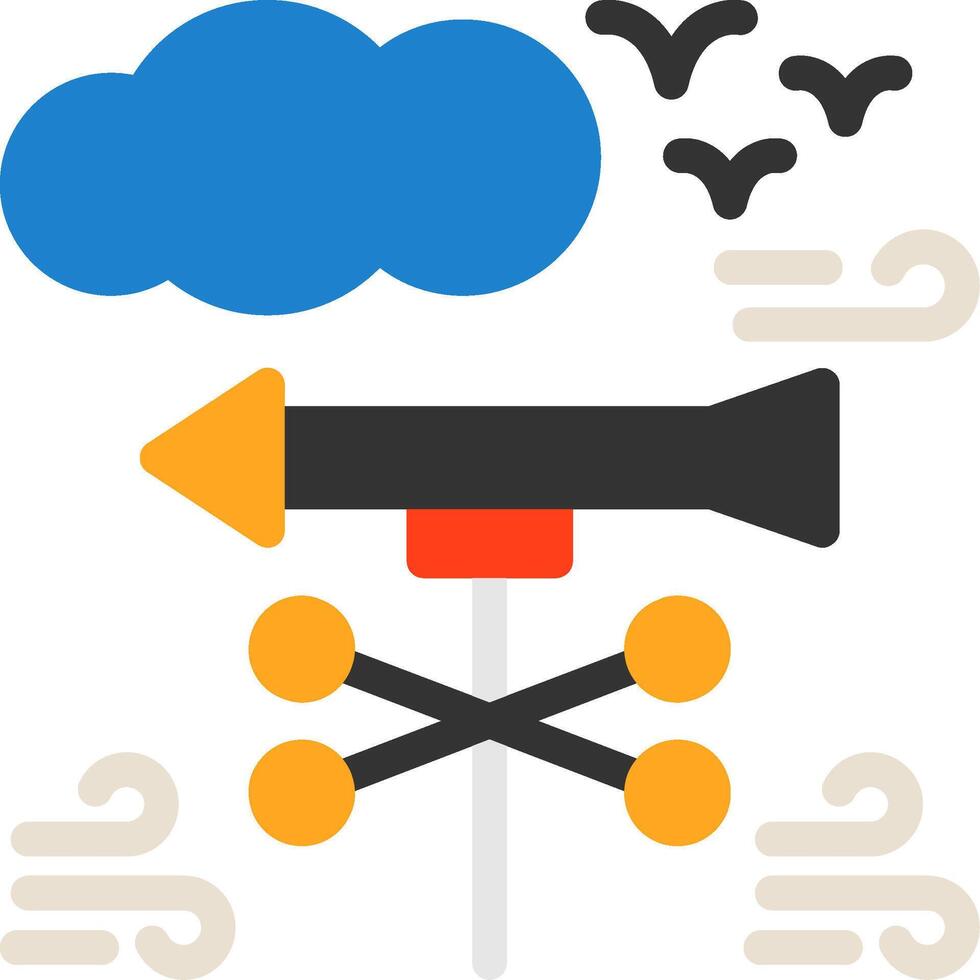 Weather vane Flat Icon vector