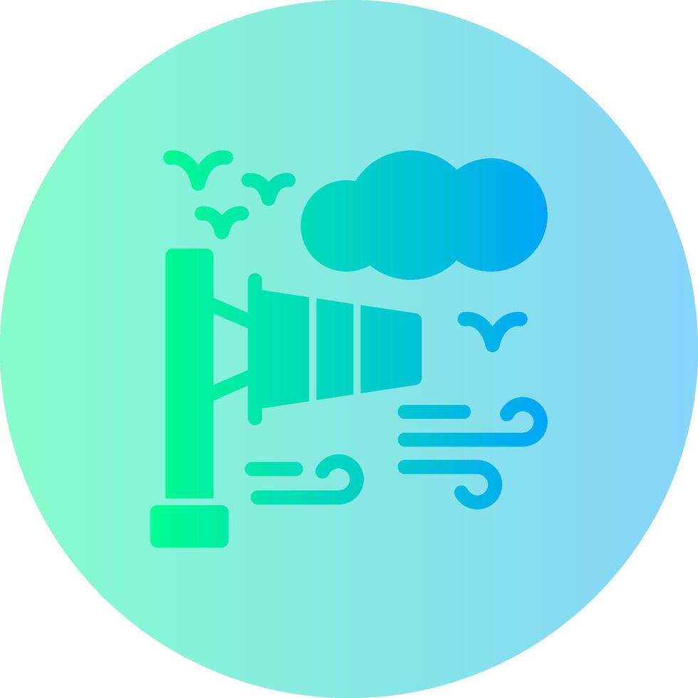 Windsock Gradient Circle Icon vector