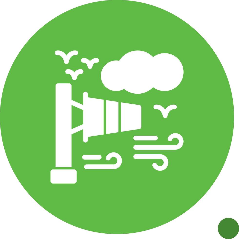 Windsock Glyph Shadow Icon vector