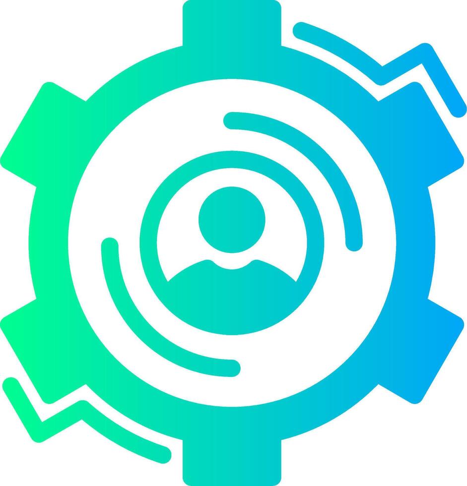 User Solid Multi Gradient Icon vector