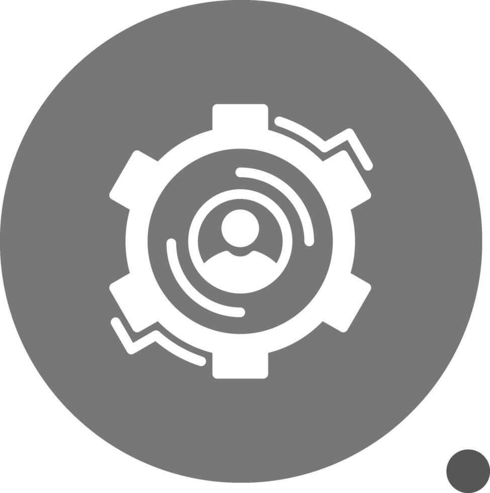 User Glyph Shadow Icon vector