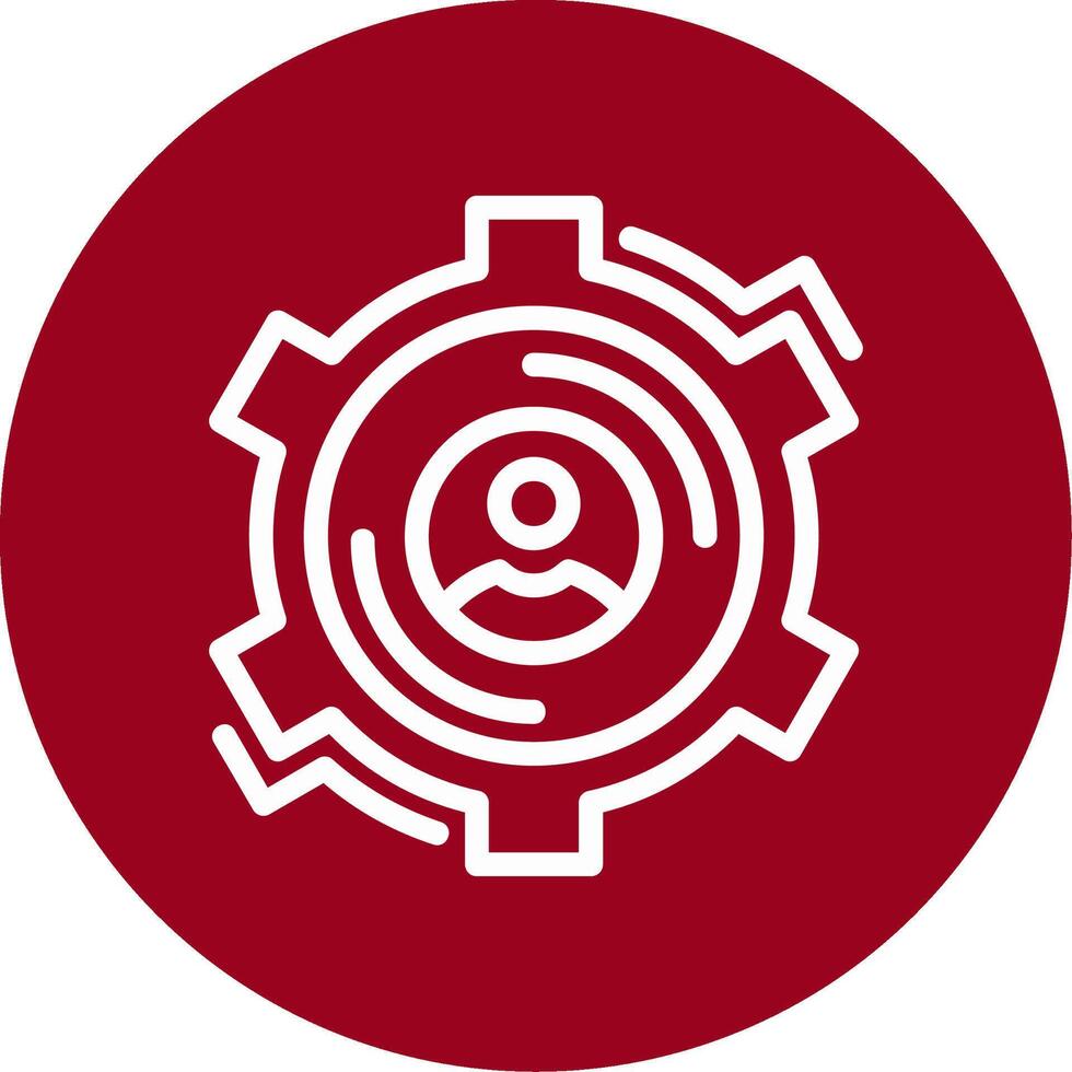 User Outline Circle Icon vector