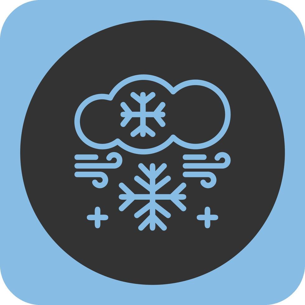 copo de nieve lineal redondo icono vector