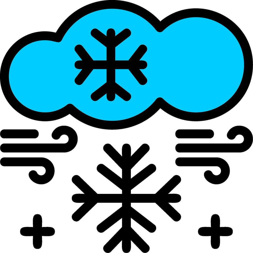 Snowflake Line Filled Icon vector