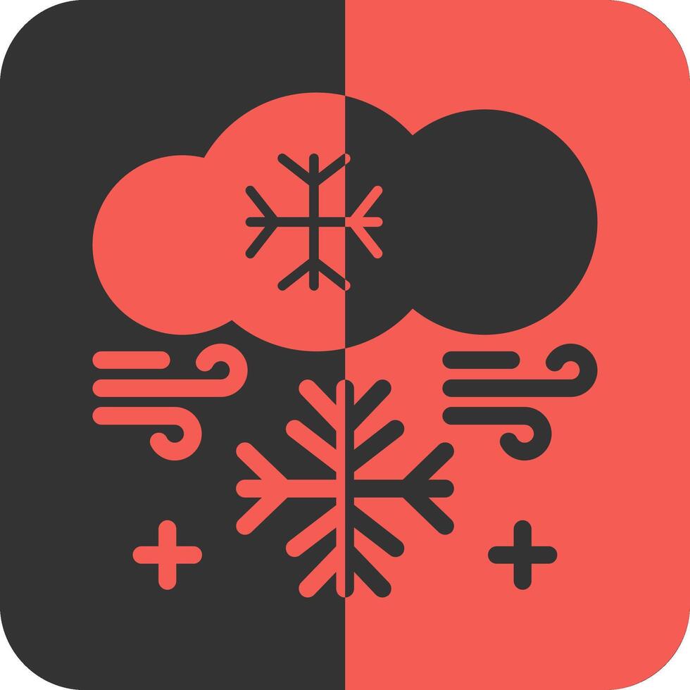 Snowflake Red Inverse Icon vector