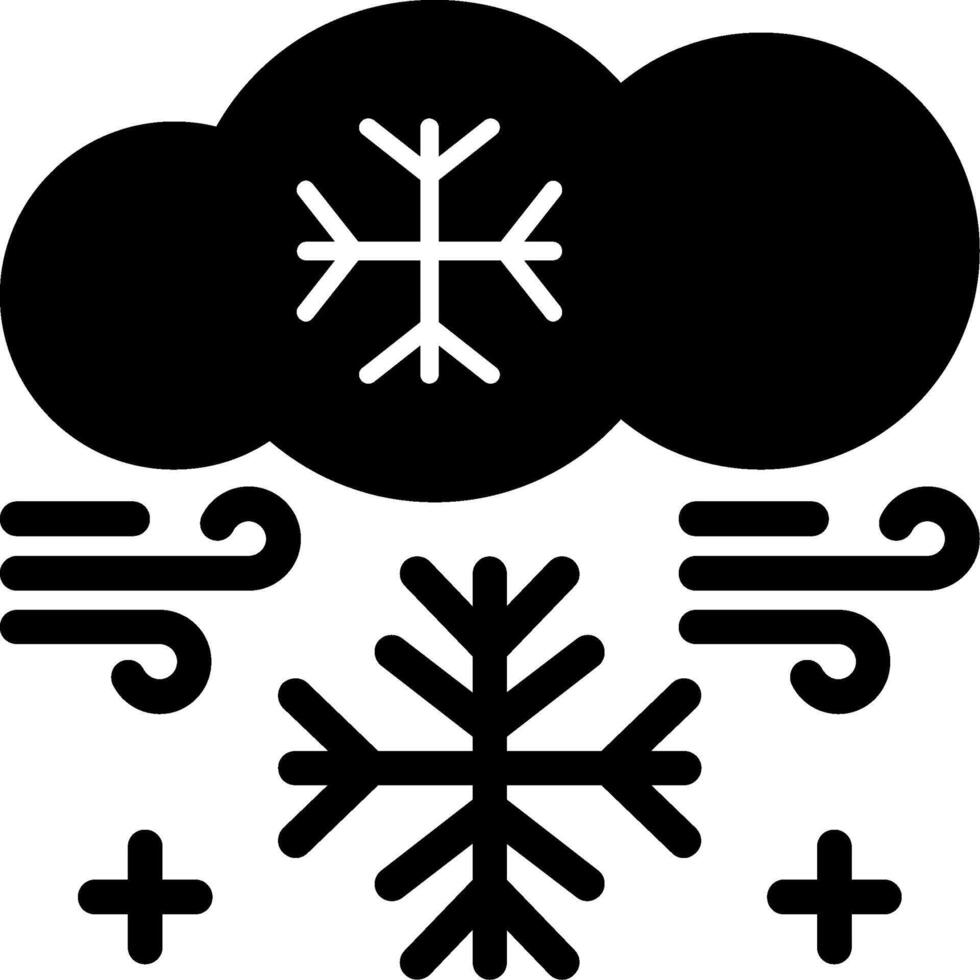 icono de glifo de copo de nieve vector