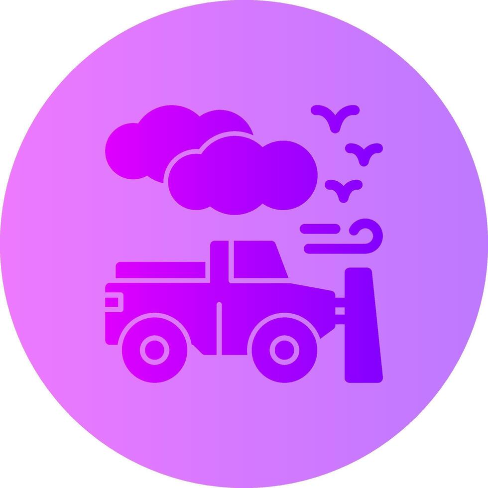 Snowplow Gradient Circle Icon vector