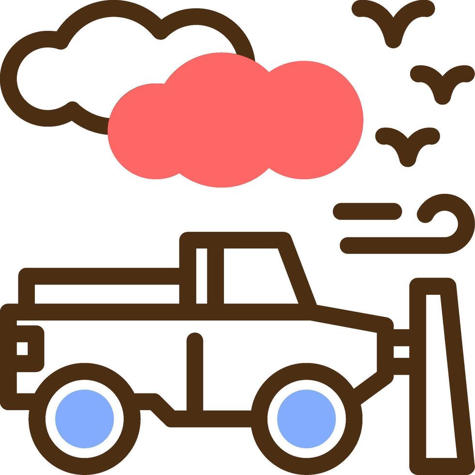 Snowplow Color Filled Icon vector