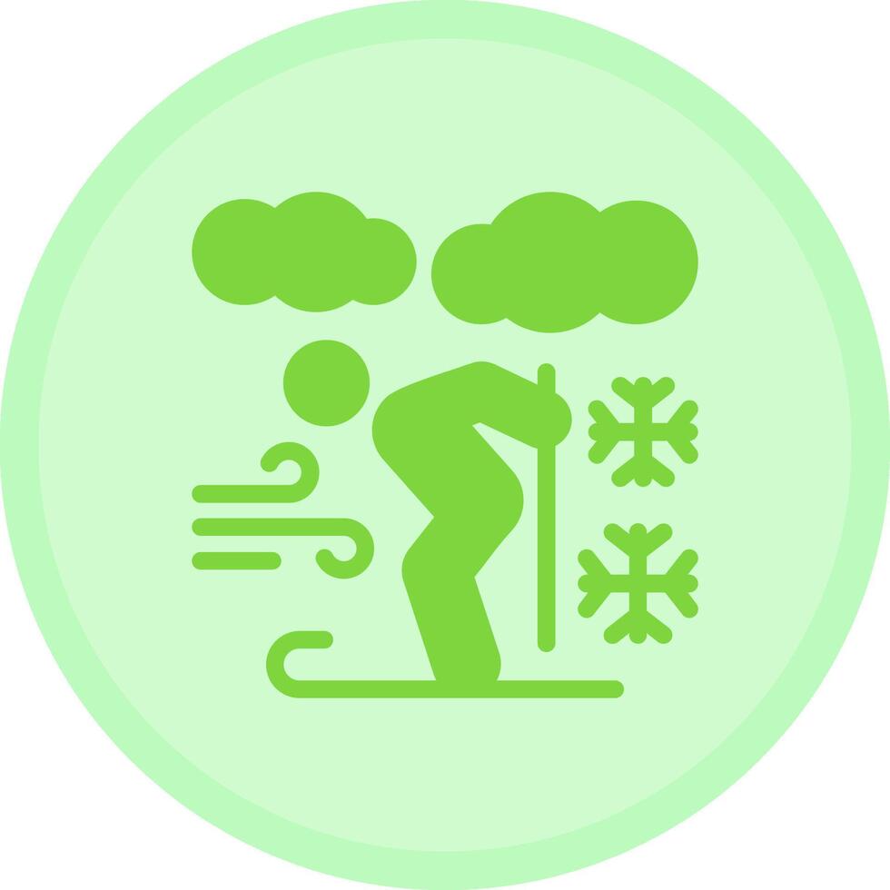 Skiing Multicolor Circle Icon vector