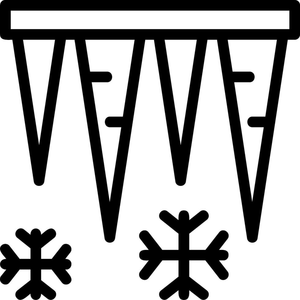 Icicles Line Icon vector