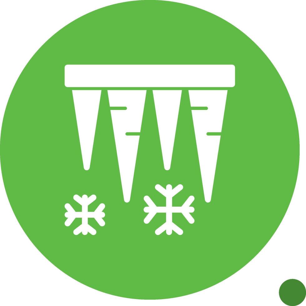 Icicles Glyph Shadow Icon vector