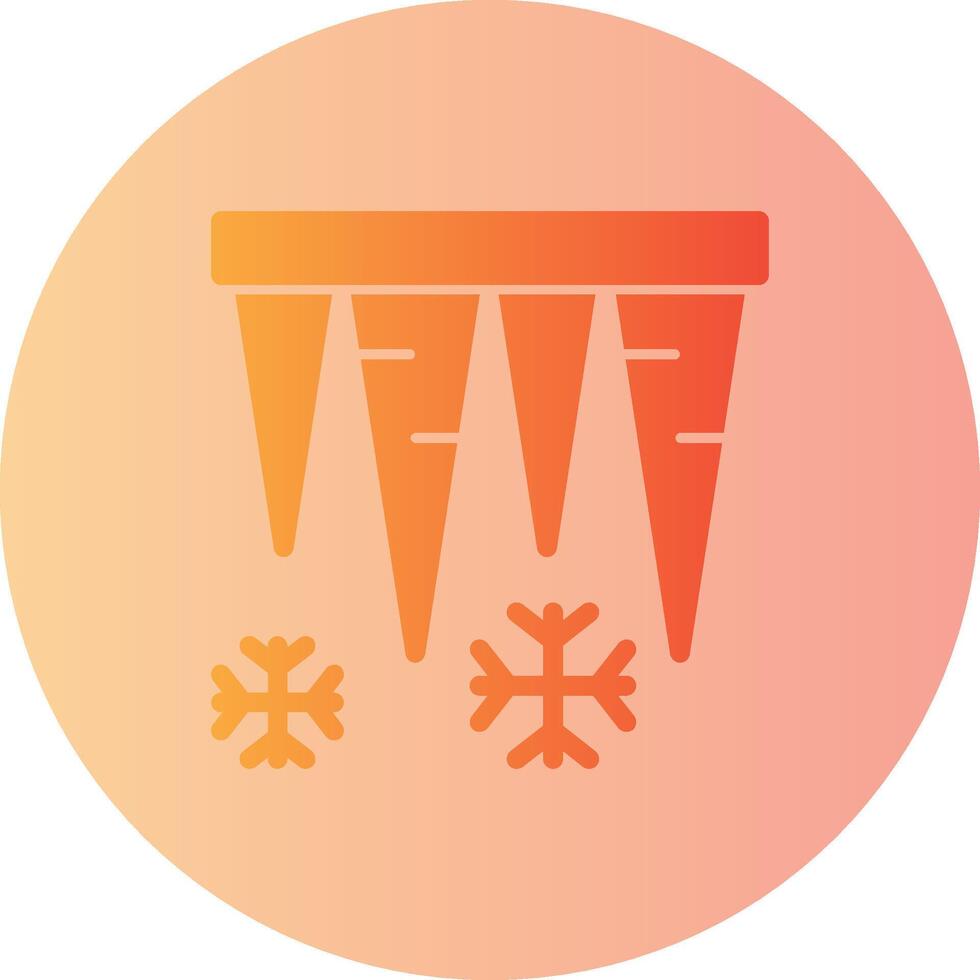 Icicles Gradient Circle Icon vector