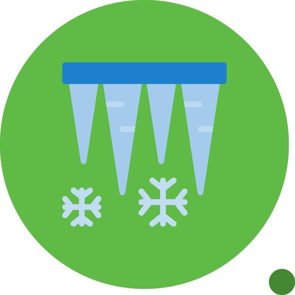 Icicles Flat Shadow Icon vector