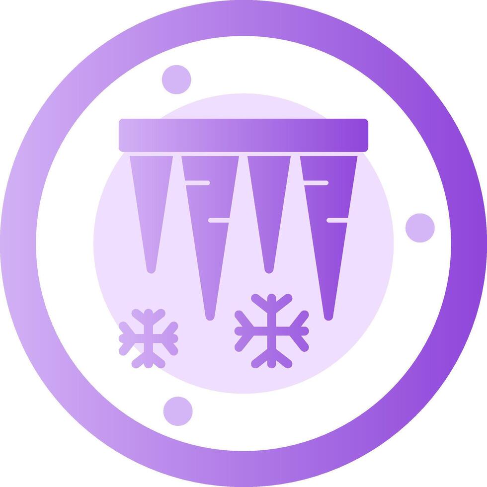 Icicles Glyph Gradient Icon vector