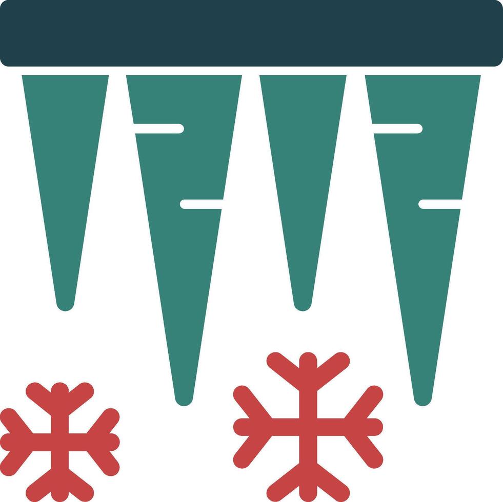 Icicles Glyph Circle Icon vector