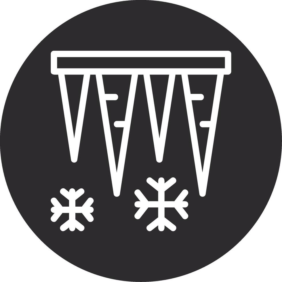 Icicles Inverted Icon vector