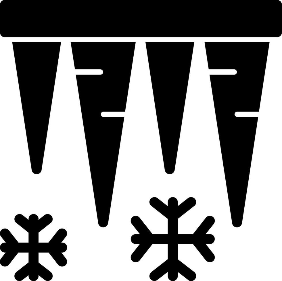 Icicles Glyph Icon vector