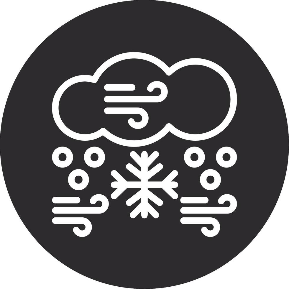 Snowstorm Inverted Icon vector