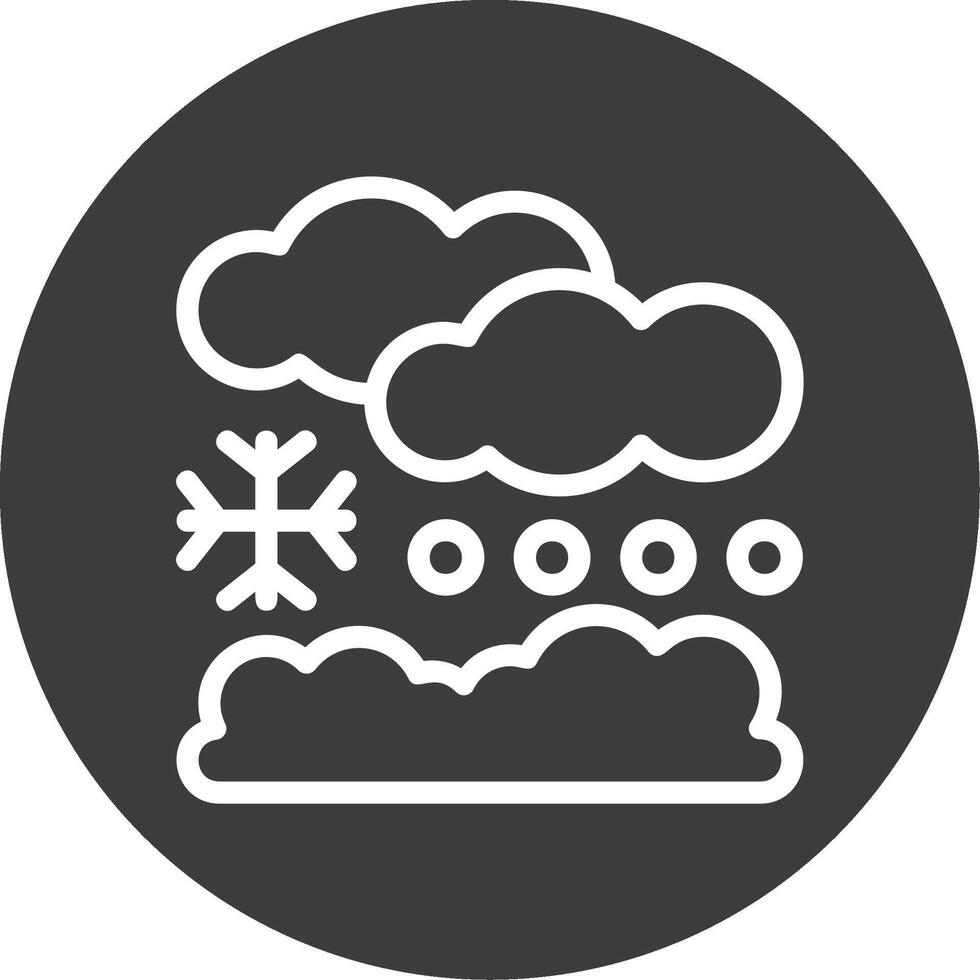 Snowdrift Outline Circle Icon vector