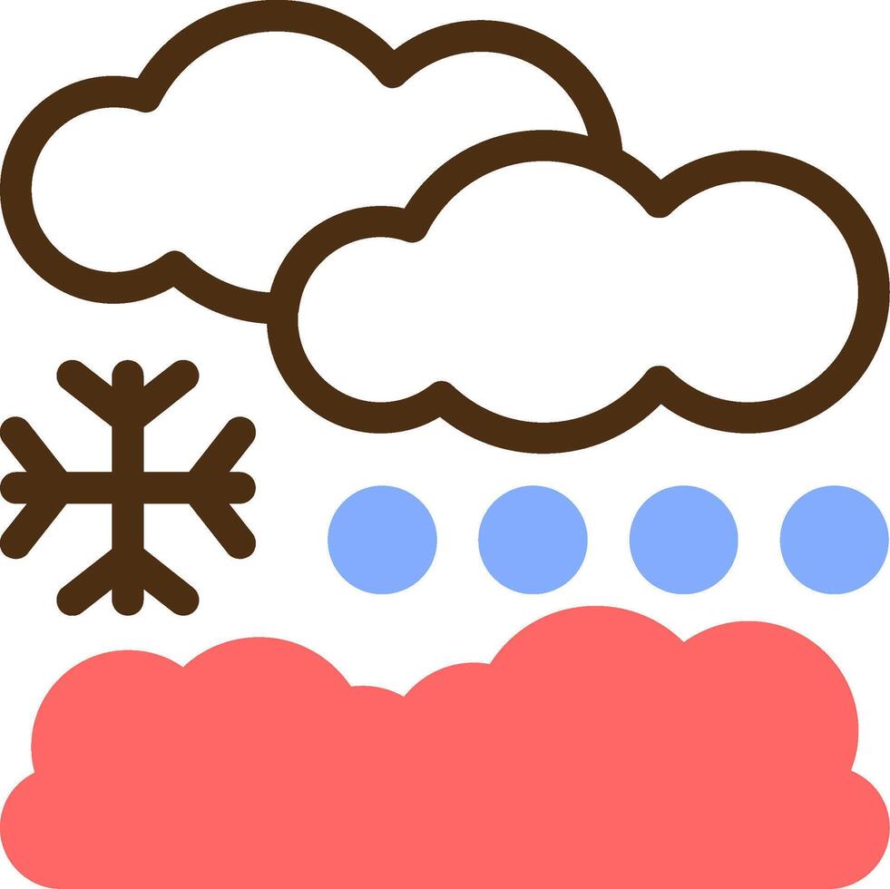 Snowdrift Color Filled Icon vector