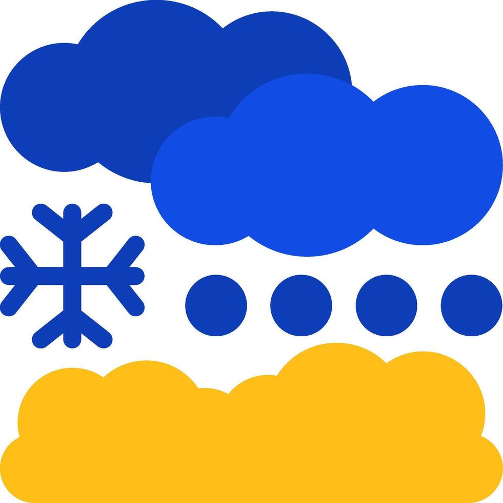 Snowdrift Flat Two Color Icon vector
