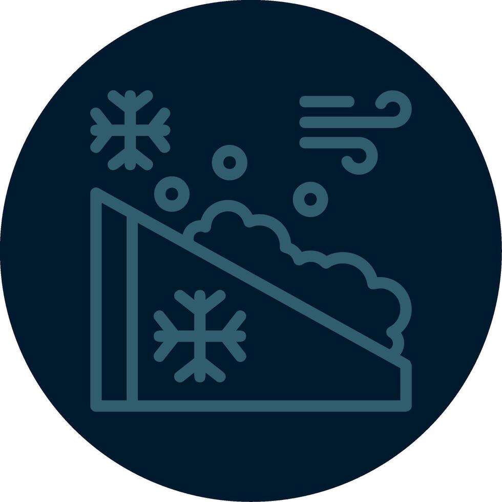 Avalanche Line Multi color Icon vector
