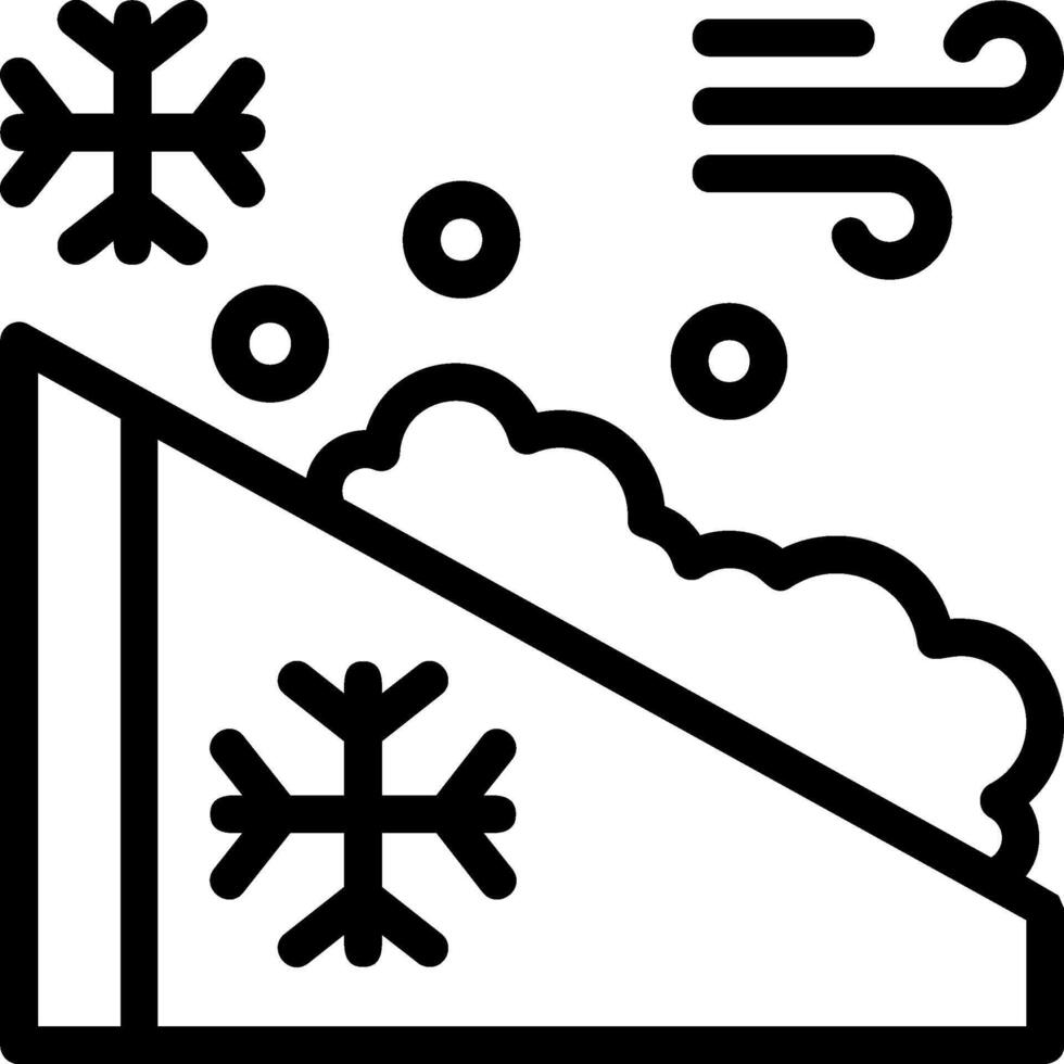 Avalanche Line Icon vector