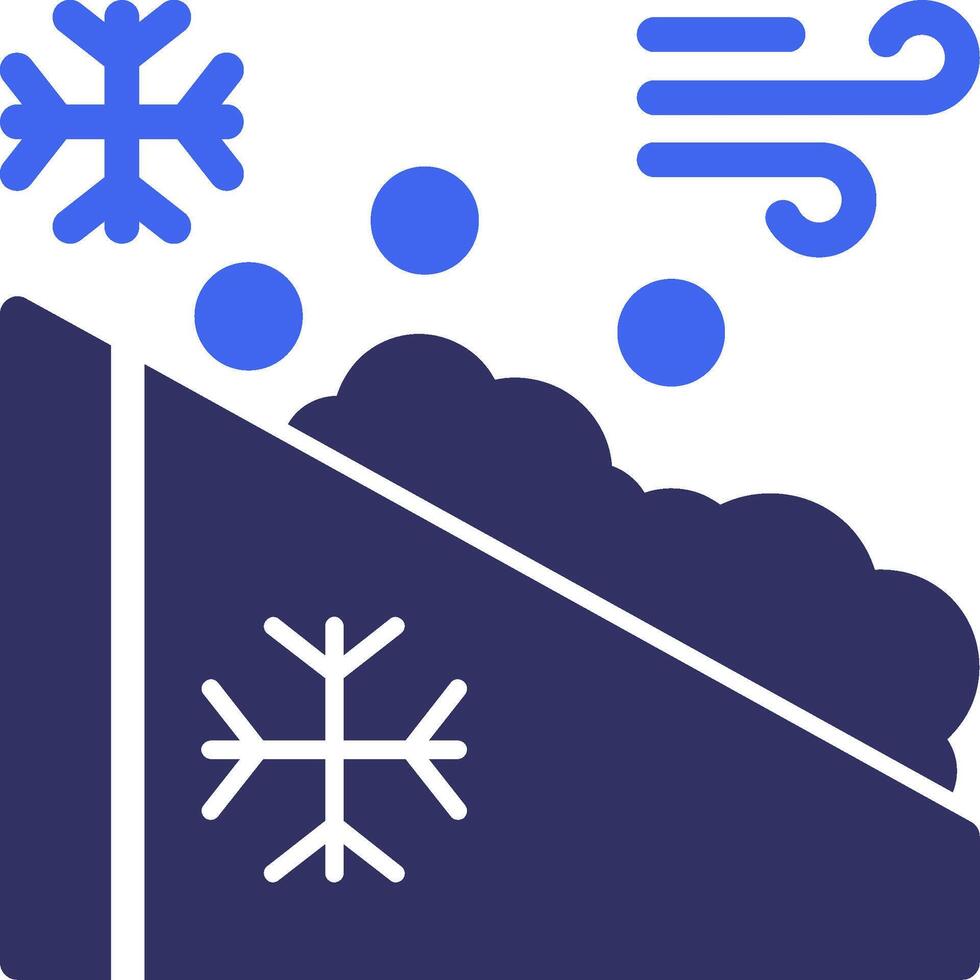 Avalanche Solid Two Color Icon vector