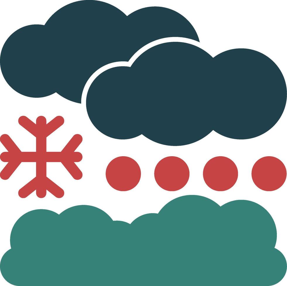 Snowdrift Glyph Two Color Icon vector
