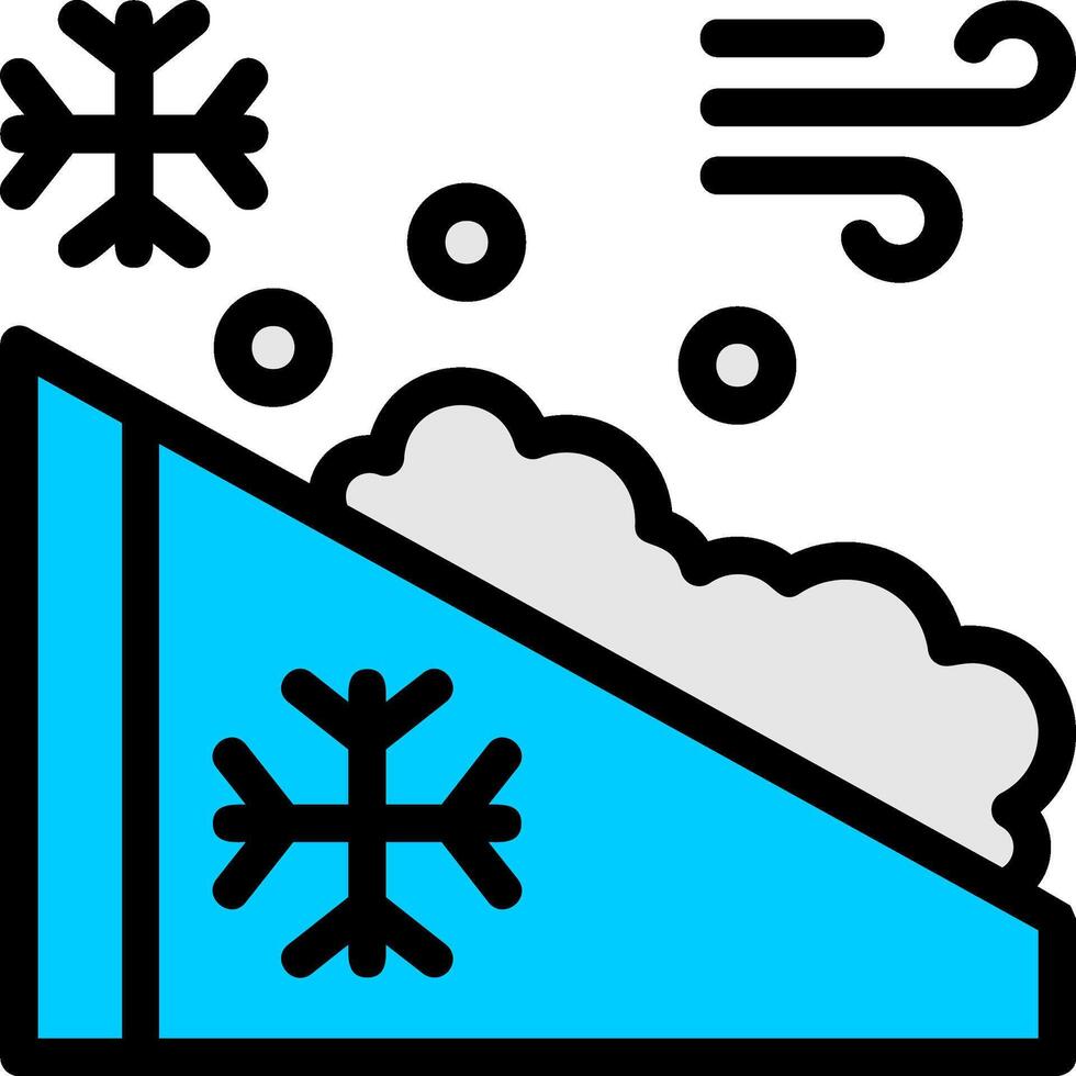 Avalanche Line Filled Icon vector