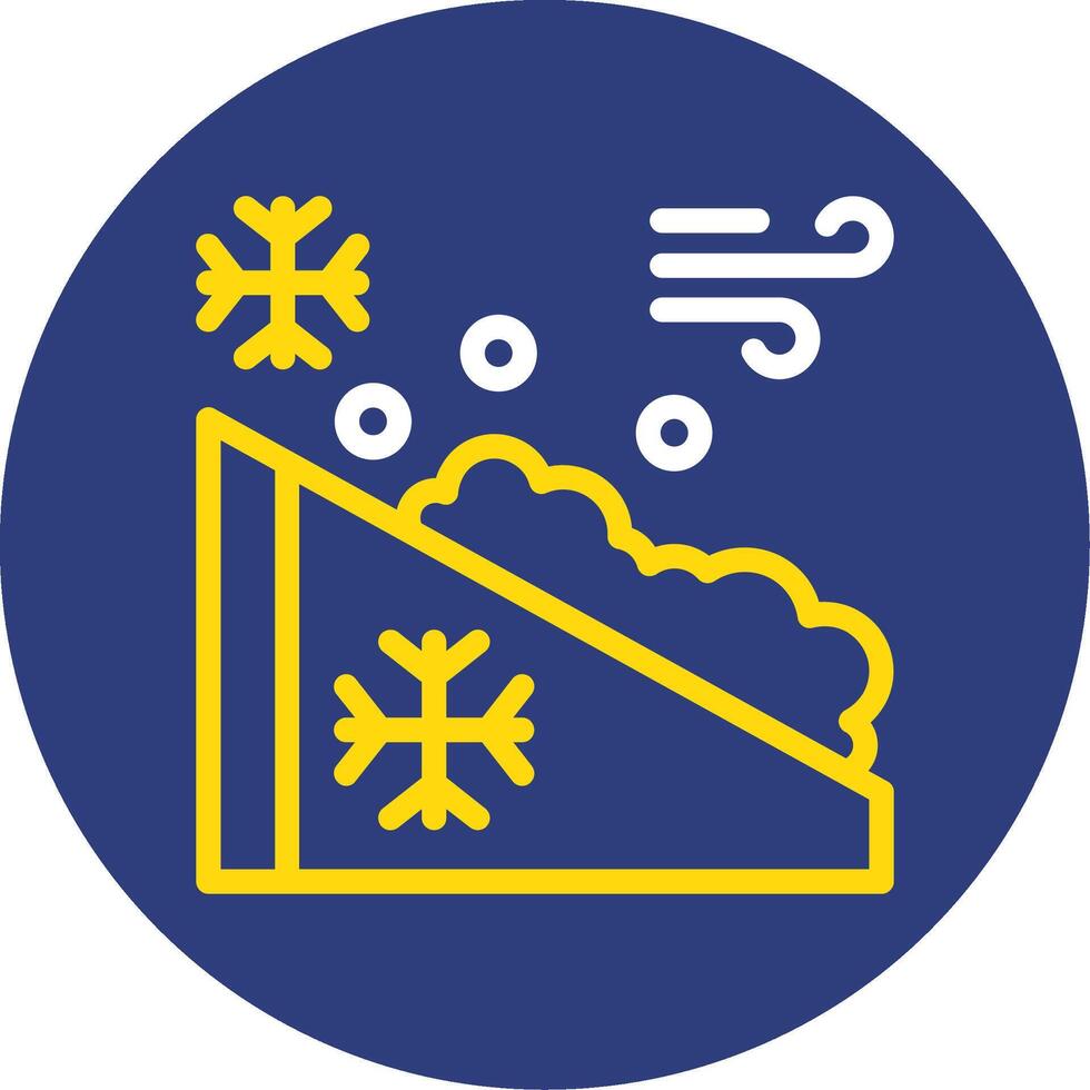 Avalanche Dual Line Circle Icon vector
