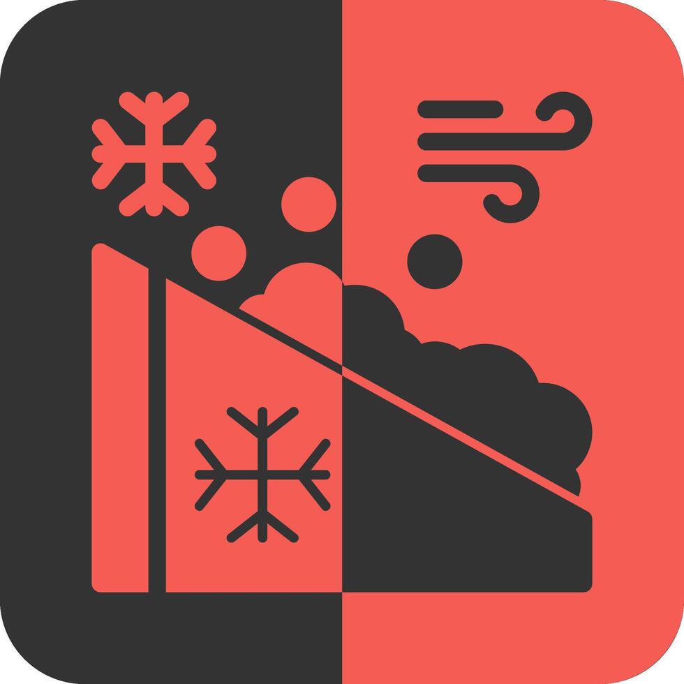 Avalanche Red Inverse Icon vector