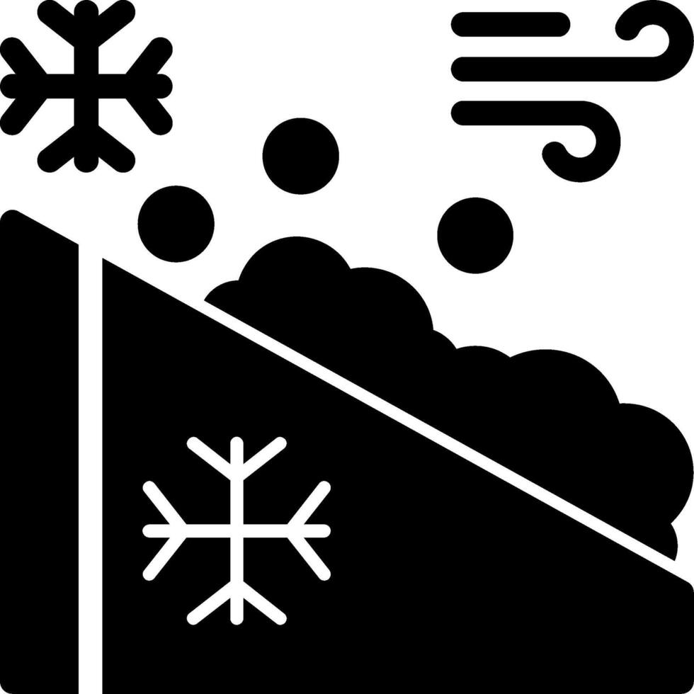 Avalanche Glyph Icon vector