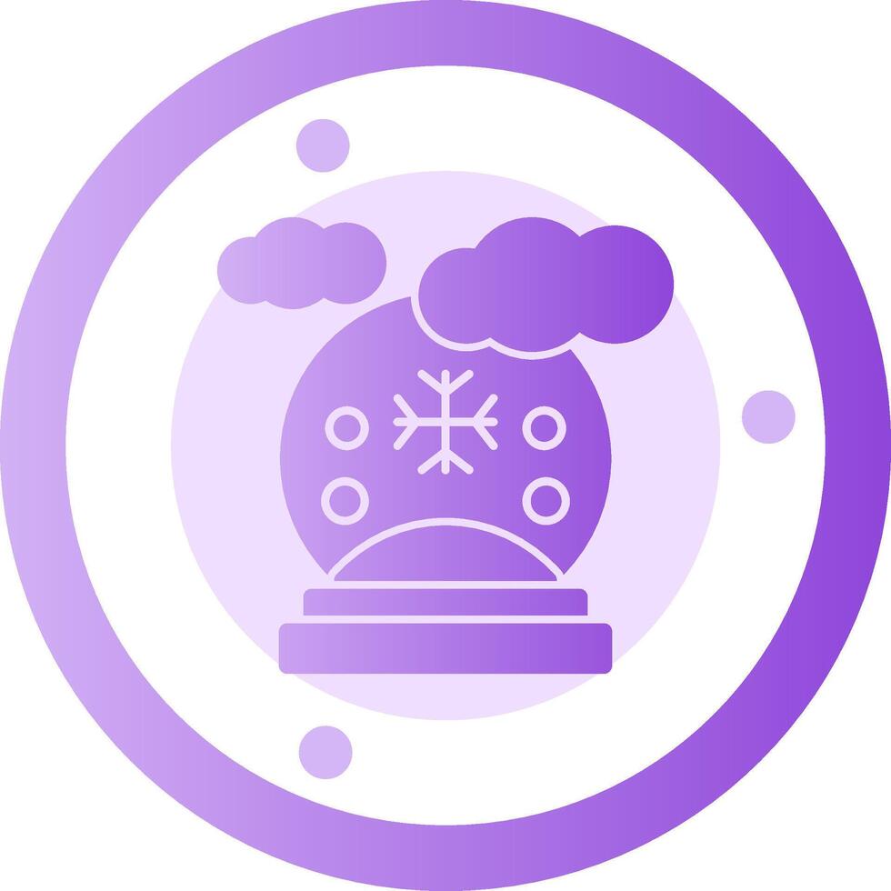 Snow globe Glyph Gradient Icon vector