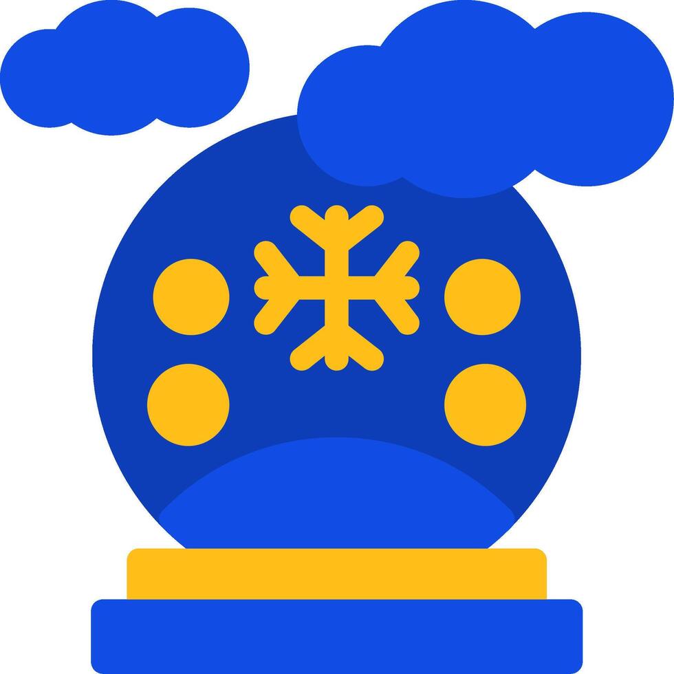 Snow globe Flat Two Color Icon vector